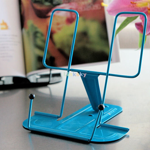 High Tide Metal Book Stand , Adjustable Reading Book Stand with Folding  Tray,Portable Metal Book Easel